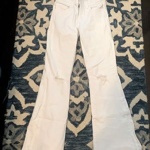 O2 denim white flair jeans.